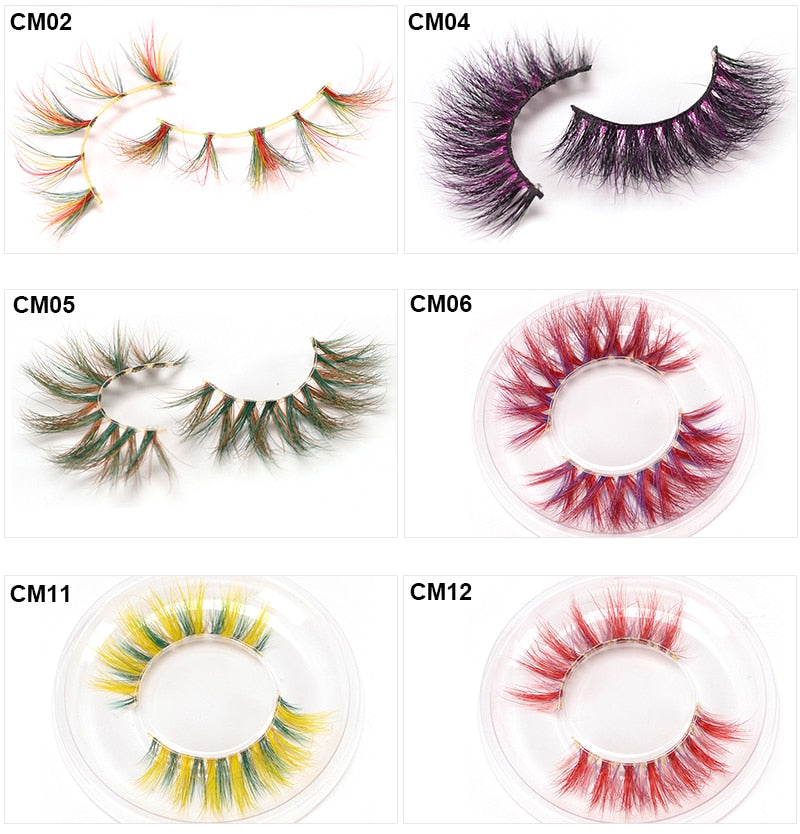50/100pairs 3D False Colored Eyelashes Wholesale - Neshaí Fashion & More