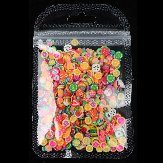 12 Colors/Box 3D Fruit Tiny Slices nail decals - Neshaí Fashion & More
