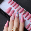 Sky blue - Pink - black sparkling Press On nails - Neshaí Fashion & More
