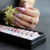 V french glitter Press on Nails- unbranded box - Neshaí Fashion & More