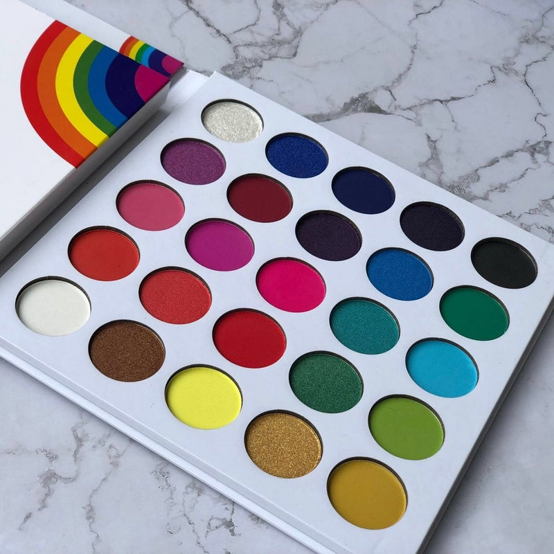 25 Color High Pigmented Matte Rainbow Eyeshadow  Palette Custom Private Label - Neshaí Fashion & More