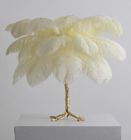 Luxury Tree Branch Feather Lamp - Neshaí Fashion & More