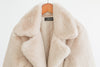 Faux Rabbit Fur Lapel OverCoat - Neshaí Fashion & More