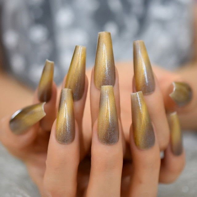 Galaxy Coffin Press On Nails with Tabs - Neshaí Fashion & More