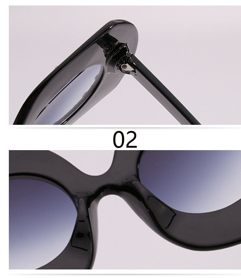 Oversized Designer Dupe Fashion Sun Glasses - Neshaí Fashion & More