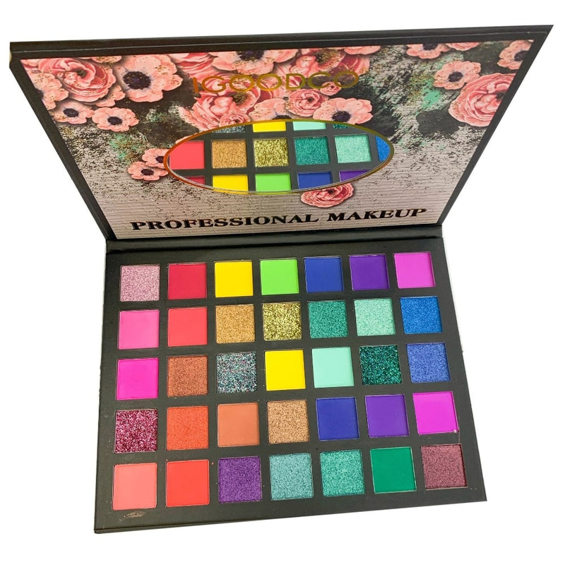 35 Colors Eyeshadow Matte Glitter Eyeshadow Palette - pink love - Neshaí Fashion & More