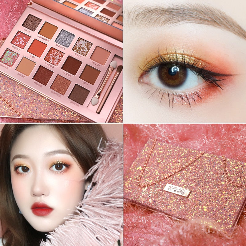 hojo Sparkling Star Matte Glitter Eyeshadow Palette - Neshaí Fashion & More
