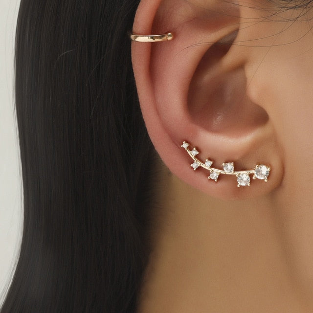 Bohemian NO Piercing Crystal Rhinestone Ear Cuff Earrings
