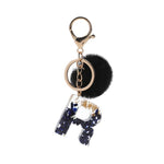 1Pc Pompom Letter Keychain Accessory Women Handbag Charms