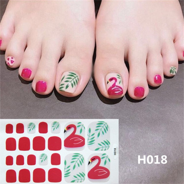 1sheet Charming Toe Nail Sticker 3D Nail ArtGlitter Manicure