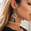 Cross Drop Earrings  Bohemian - Neshaí Fashion & More