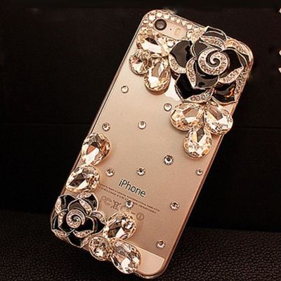 Elegant phone case Bling Diamond for iPhone 6 7 plus For Samsung Note 5 S6 S7 edge S8 Plus Phone Clear Crystal Cover Crown Flower decora - Neshaí Fashion & More
