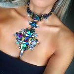 Chunky Crystal Choker Necklace - Neshaí Fashion & More