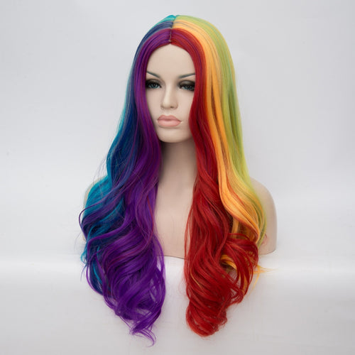 Rainbow 26inch Women Long Middle Part wig - Neshaí Fashion & More