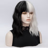 synthetic Wig Black White 2 Tones - Neshaí Fashion & More