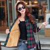 Plaid Shirt Style Coat Female College Style Casual Jacket Outerwear - Neshaí Fashion & More