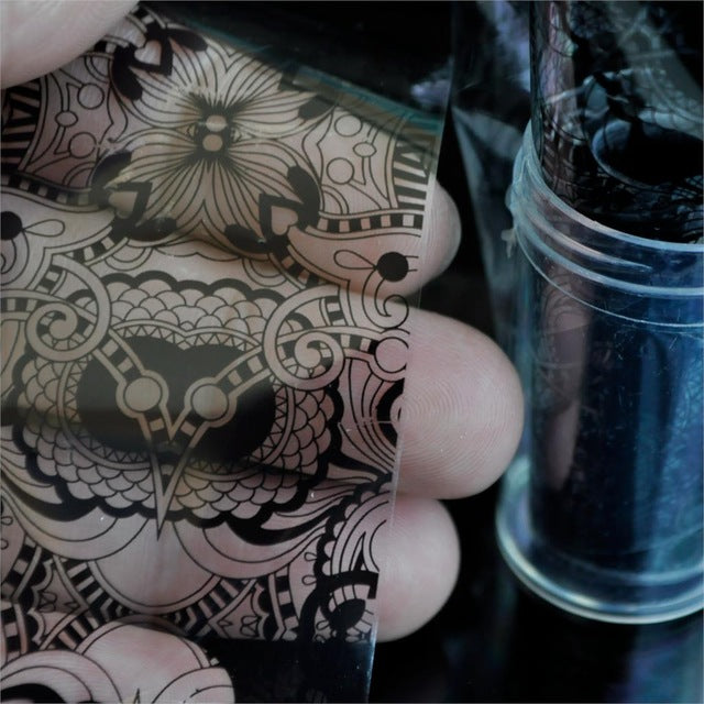 Decal Foil Image Transfer Spirit Wild flower Manicure Decoration Roll in clear jar 1m - Neshaí Fashion & More