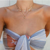 Golden Geometric Charm Chains Necklace Jewelry Wholesale - Neshaí Fashion & More