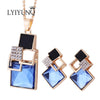Pandent Necklace Stud Earrings Crystal Magic Space Jewelry Set - Neshaí Fashion & More