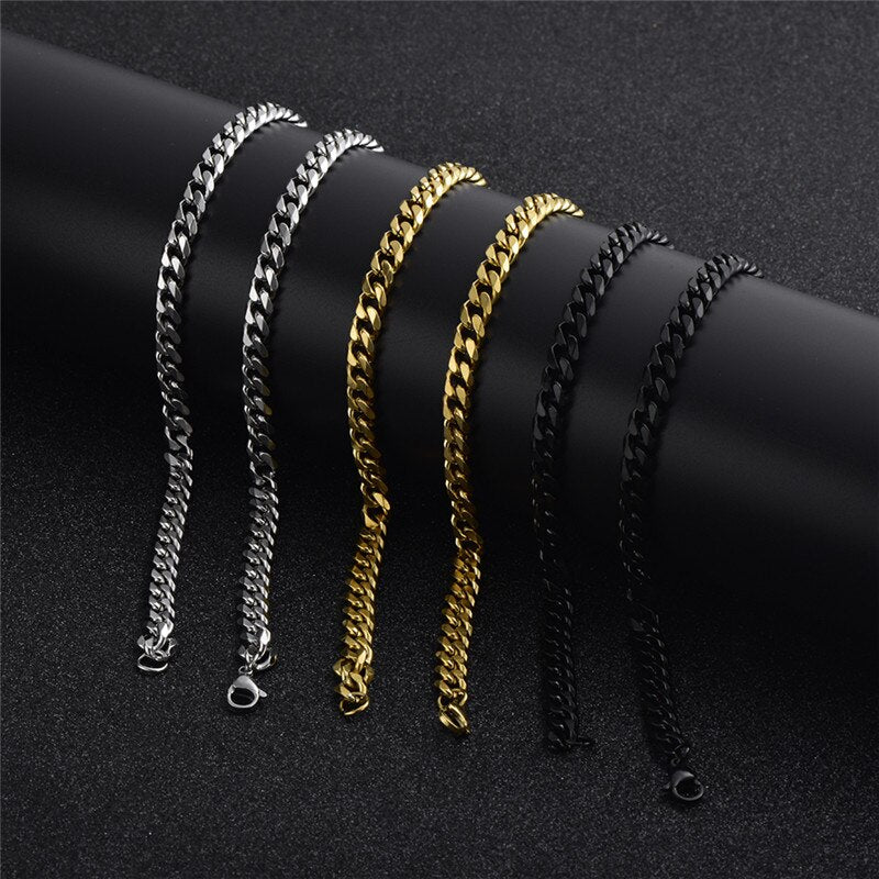 black stainless steel necklace - Neshaí Fashion & More