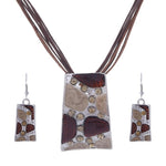 African  Leather Chain Jewelry Set - Neshaí Fashion & More