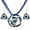 Vintage Round Life Tree  Multilayer Leather Choker Necklace Costume Jewelry Set - Neshaí Fashion & More