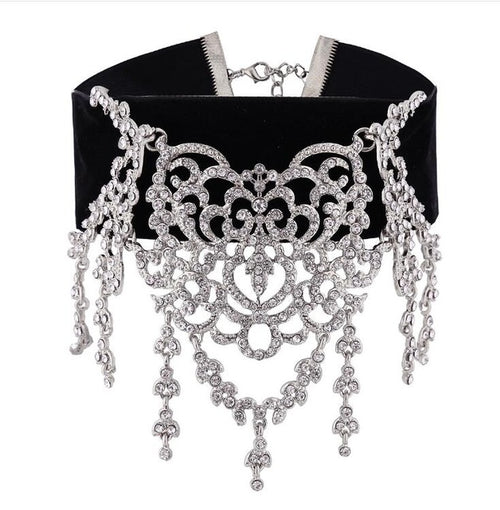 Black Velvet Choker Necklace - Neshaí Fashion & More