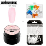 Clear Camouflage Color Nail Tip Crystal Uv Gel Slice Brush Nail - Neshaí Fashion & More