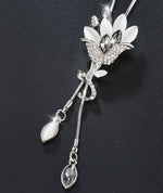 Flower Tassel Long Necklace - Neshaí Fashion & More